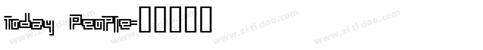 Today People字体转换